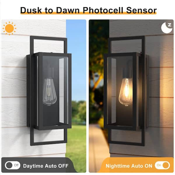 Maxax Decorators 18 in. Sand Black Dusk to Dawn 1-Light