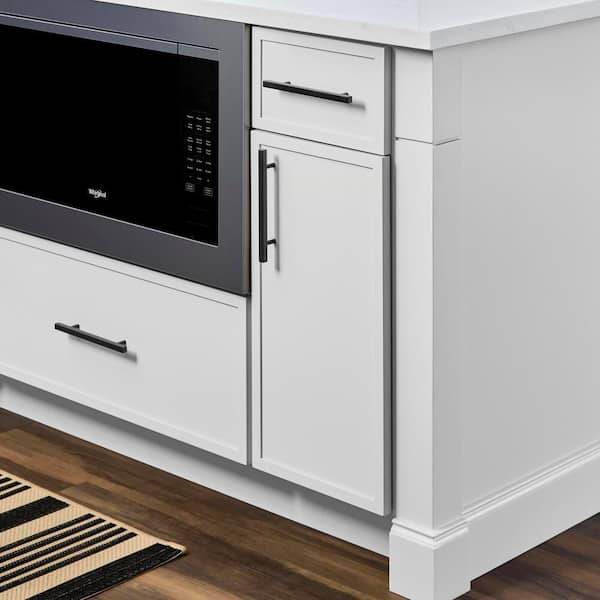 Leyton 12 in. W x 24 in. D x 34.5 in. H Ready to Assemble Plywood Slim Shaker Base Kitchen Cabinet in Alpine White