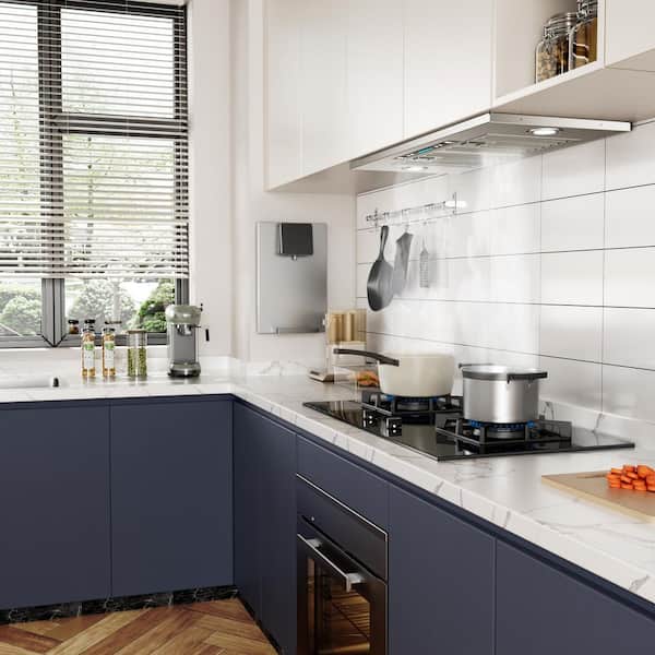 30 in. 900 CFM Convertible Ductless to Ducted Insert Range Hood in Stainless Steel with LED, 4-Speed and Gesture Control