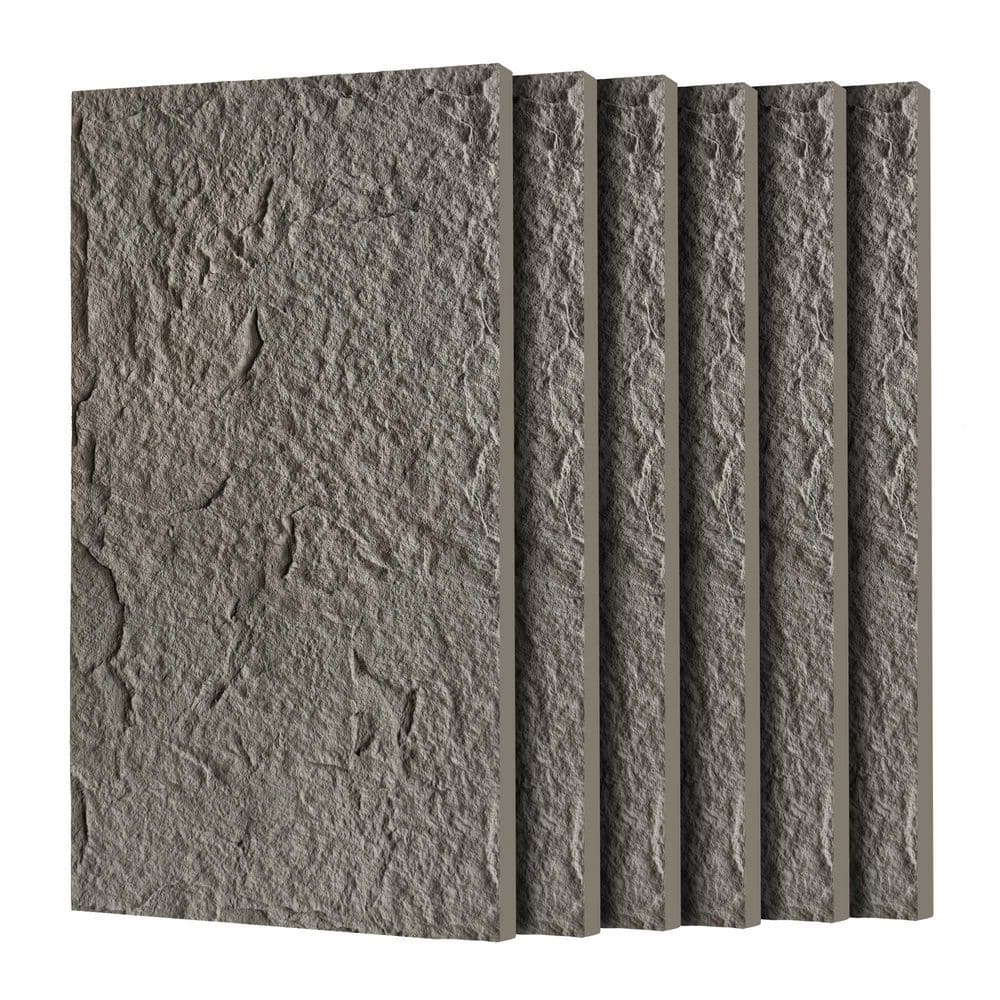 6-Pack 3D Charcoal Gray Faux Stone PU Wall Panels, Lightweight Waterproof Wainscoting for TV Wall, Living Room price history on PriceWatchPro