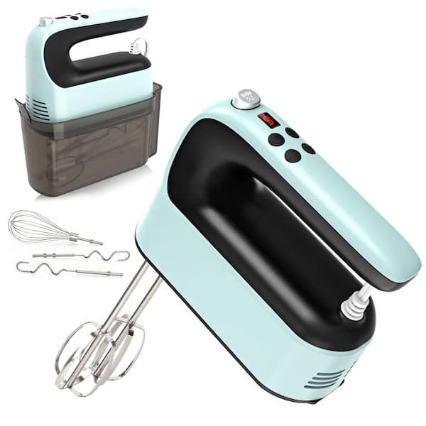 9-Speed Digital Hand Mixer Electric with Snap-On Storage Case, 400W Powerful DC Motor for Baking