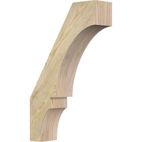 Ekena Millwork 4"W x 14"D x 22"H Balboa Rough Sawn Knee Brace, Douglas Fir