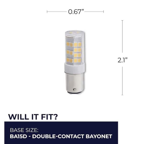 LED 3watt bayonet BA15s 3000K outdoor rated light bulb 12volt AC