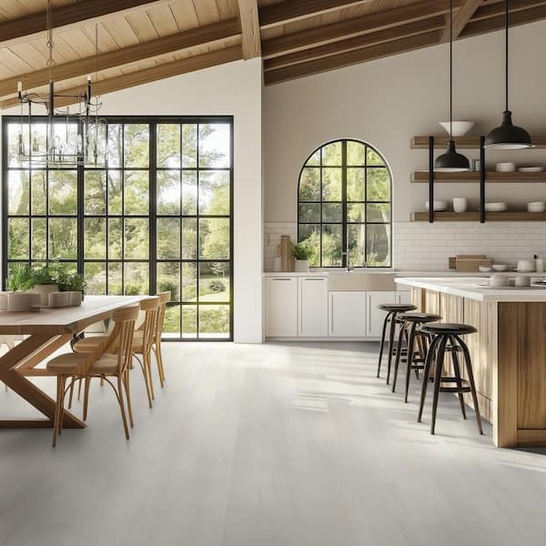 Silverbow 20 MIL x 7 in. x 48 in. Waterproof Click Lock Rigid Core Luxury Vinyl Plank Flooring (21.42 sq. ft. /Case)