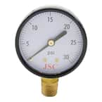 30 PSI Pressure Gauge with 3-1/2 in. Face and 1/4 in. MIP Brass Connection