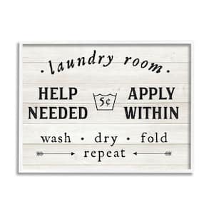 Farmhouse Laundry Room Rustic Pattern by Lettered and Lined Framed Print Abstract Texturized Art 11 in. x 14 in.