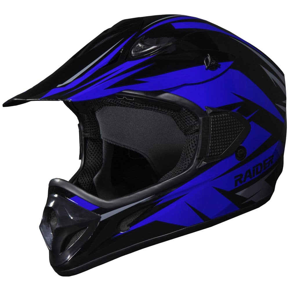 blue motorcycle helmets Swirl Dual Visor Adult Modular Typhoon Helmet – Typhoon The Qwick Motorcycle Helmet Cover - Blue
