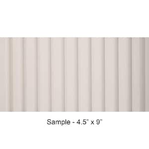Take Home Sample - Medium Slats 1/2 in. x 0.375 ft. x 0.75 ft. White Glue-Up Foam Wood Wall Panel(1-Piece/Pack)