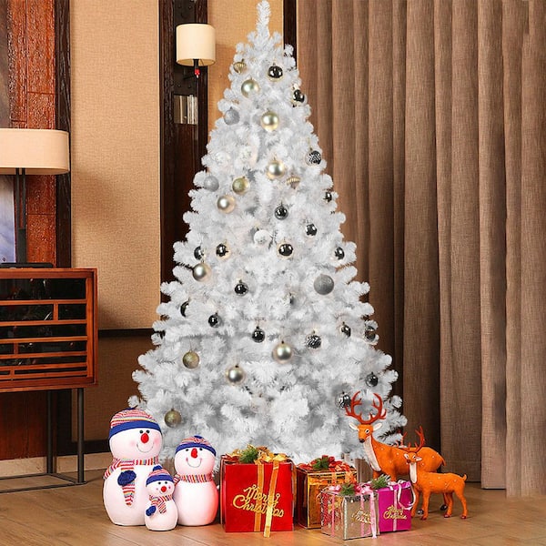 8 ft. Other White Artificial Christmas Tree Arrangement with 1430 PVC Tips, Memory Wire and Hinged Sections
