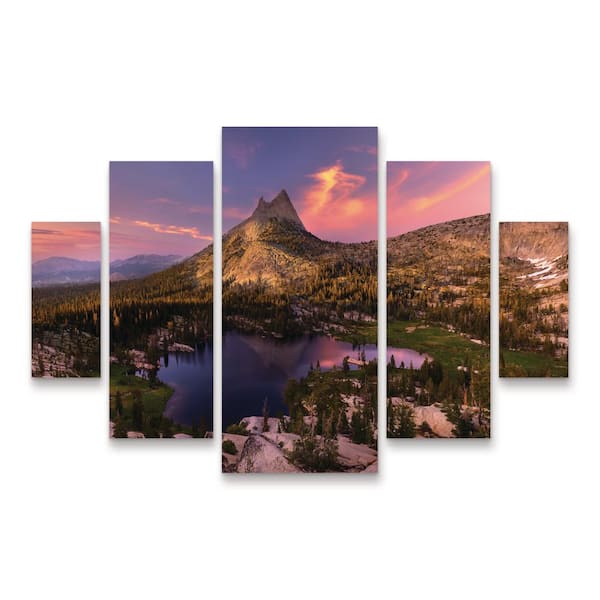 Trademark Fine Art Andy Wu 'Upper Cathedral Lake Paradise' Multi Panel Art Unframed Photography Wall Art 40 in. x 58 in
