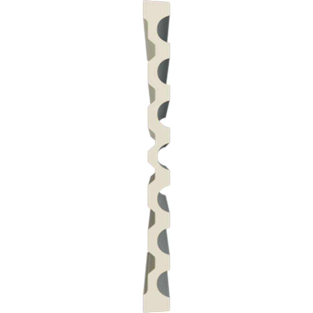Gray Primed Polyurethane Geometric Reeded Casing Sample