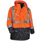 Men's 4X-Large Orange Polyester Reflective Thermal Jacket