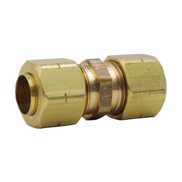 100 Brass Compression Reducing Union Fittings 5/8" x 3/8" OD Tube Lead-Free 