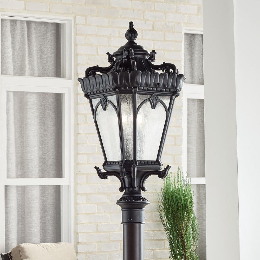 KICHLER Tournai 4-Light Textured Black Aluminum Hardwired Weather