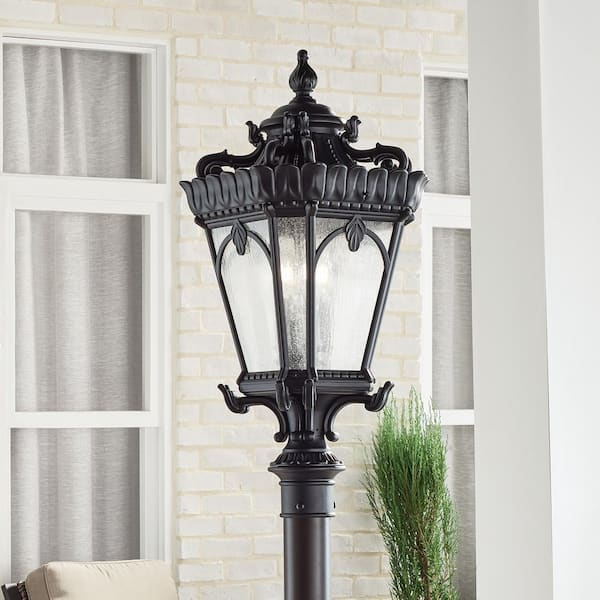 KICHLER Tournai 4-Light Textured Black Aluminum Hardwired Weather