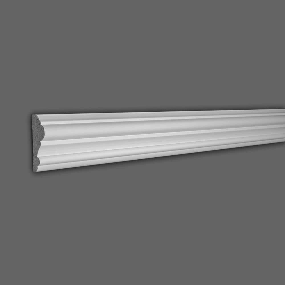 6-inch White Recycled Polystyrene Panel Moulding Sample