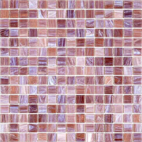 Apollo Tile Celestial 4" x 6" Glossy Old Rose Red Glass Mosaic Uniform square Wall and Floor Sample Tile 0.13 sq. ft./Piece (1-Pack)