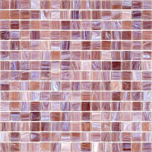 Celestial Glossy Old Rose Red 12 in. x 12 in. Glass Mosaic Wall and Floor Tile (20 sq. ft./case) (20-pack)