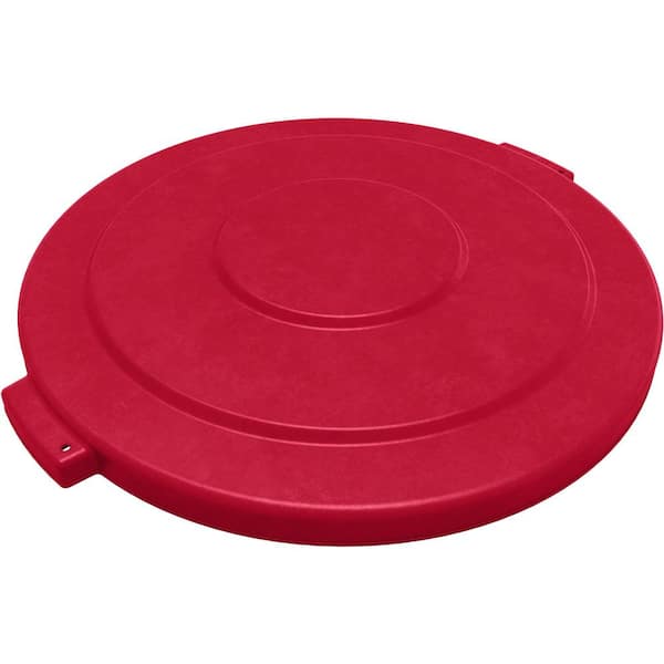Carlisle 20 Gal. Red Round Trash Can Lid for Bronco Trash Cans
