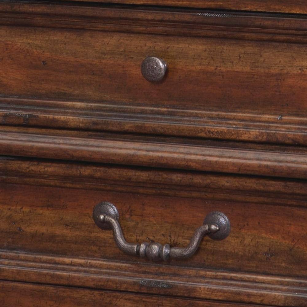 Stonebrook Tobacco Brown Hardwood 3-Drawer Nightstand