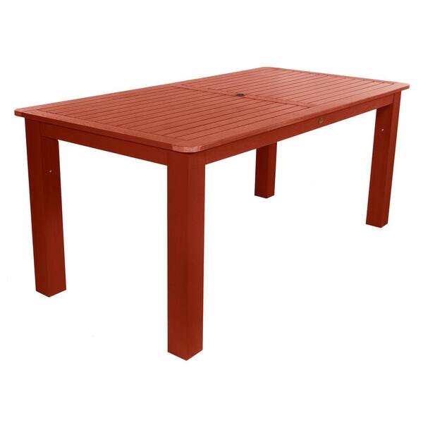Highwood Table Rectangular Recycled Plastic Outdoor Counter Height Table