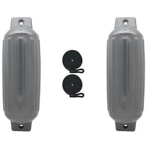10 in. x 30 in. BoatTector Inflatable Fender Value in Gray (2-Pack)