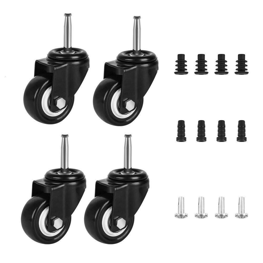 4-Pack Black 2 in. Swivel Caster Wheels Shop Vac Replacement Heavy Duty Iron Plastic Sockets Load Capacity 300 lbs. price history on PriceWatchPro