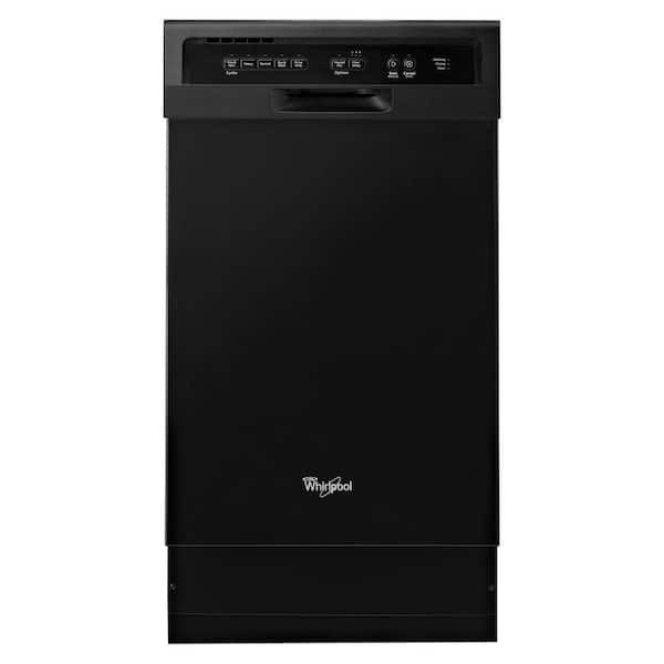 Whirlpool Front Control Built-In Compact Tall Tub Dishwasher in Black with Stainless Steel Tub, 57 dBA