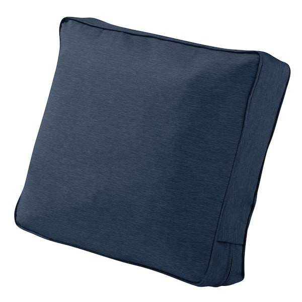 Classic Accessories Montlake 21 in. W x 22 in. H x 4 in. T Outdoor Lounge Chair/Loveseat Back Cushion in Heather Indigo