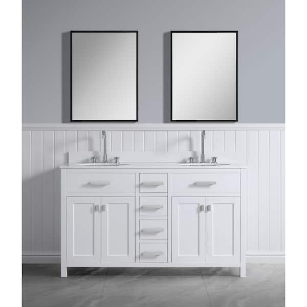 Design Element London 60.5 in. W x 21.5 in. D Vanity Cabinet Only in White