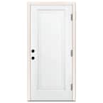 36 in. x 80 in. Element Series 1-Panel White Primed Steel Prehung Front Door with Left-Hand Outswing w/ 4-9/16 in. Frame