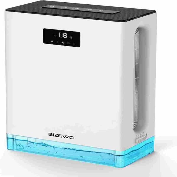 0 pt. 0 sq. ft. Home Dehumidifier-Quiet, 101oz Tank, 2 Modes, Auto Shut-Off, 7-Color LED in. White