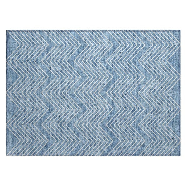 Chantille Machine Washable Indoor/Outdoor Abstract ACN2390 Blue 2 ft. x 3 ft. Accent Rug