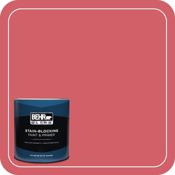 BEHR ULTRA 1 qt. #140B-6 Italiano Rose Satin Enamel Exterior Paint & Primer