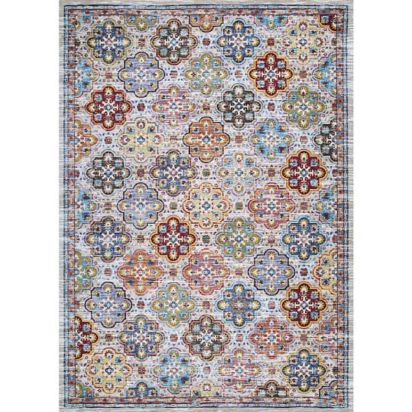 Couristan Gypsy Nameh Bone 5 ft. x 8 ft. Area Rug