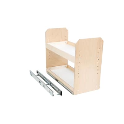  Sublime Design, Pull Out Tray, Side Mount, Baltic Birch  Drawer for Kitchen Cabinets, Slide Out Shelves