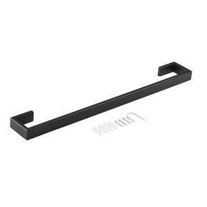 24 in L Wall Mounted Towel Bar in Matte Black