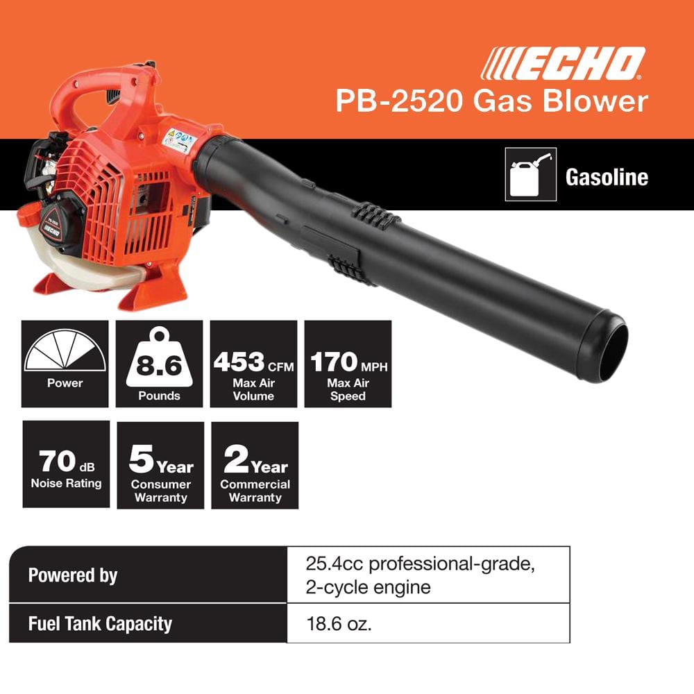 Echo PB-2520 Red and Black Gas Powered Handheld Leaf Blower