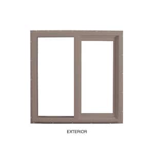 23.5 in. x 23.5 in. Select Series Horizontal Sliding Left Hand Clay Vinyl Window with HPSC Glass and Screen Included