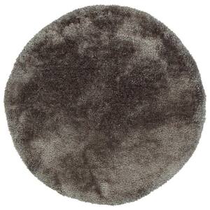 It's So Fabulous Taupe 4 ft. x 4 ft. Round Area Rug