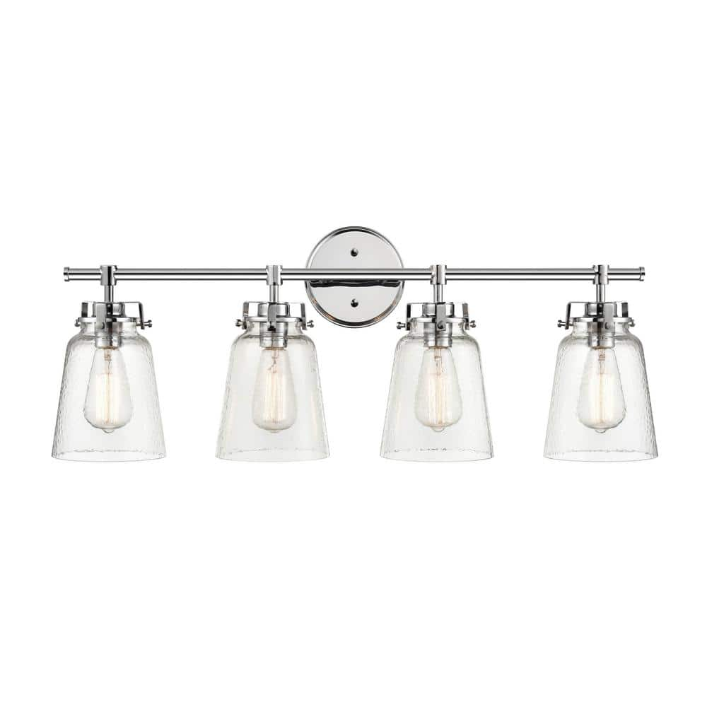 Millennium Lighting Amberose 31.25 in. 4-Light Chrome Vanity Light with ...