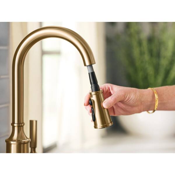 MOEN Gilden Single Handle Pull-Down Sprayer Kitchen Faucet with
