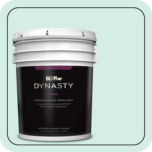 BEHR DYNASTY 5 gal. #490C-2 Adriatic Mist Eggshell Enamel Interior Stain-Blocking Paint & Primer