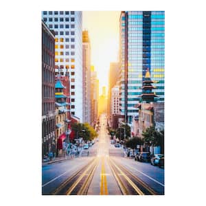 Dawn Breaking Unframed Color Architecture Photography Wall Art 47 in. x 32 in.