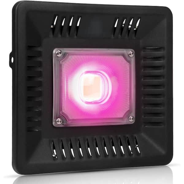 Waterproof 100W LED Grow Light Full Spectrum, COB LED Grow Light, Natural Heat Dissipation Without Noise for Plants