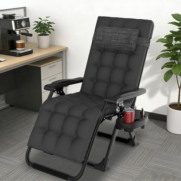 SEEUTEK 26 in. W Metal Zero Gravity Chair Outdoor/Indoor Patio
