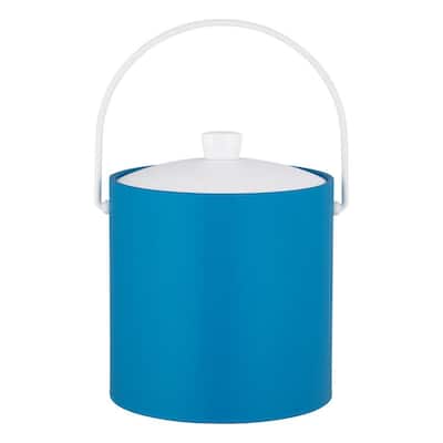 RAINBOW 3 qt. Process Blue Ice Bucket with Acrylic Cover