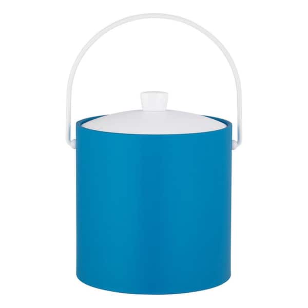 Kraftware RAINBOW 3 qt. Process Blue Ice Bucket with Acrylic Cover
