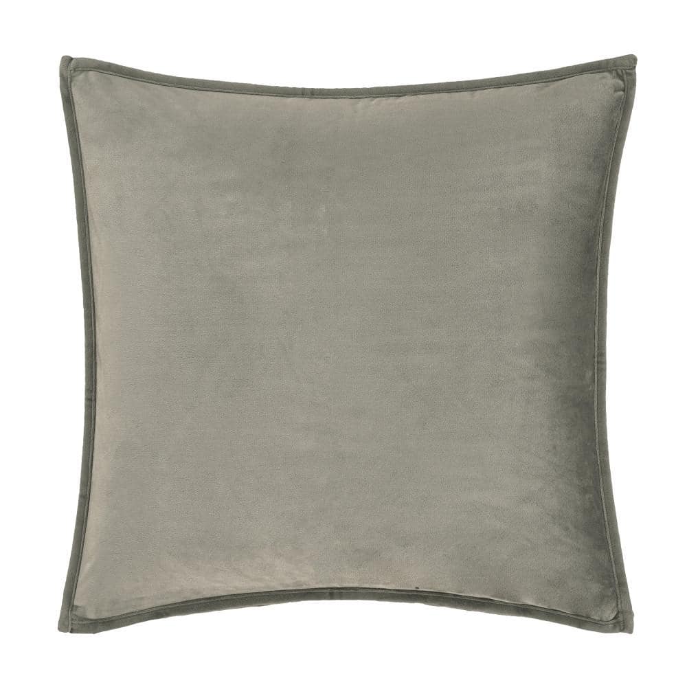 Toulhouse Charcoal Polyester 20 in. Square Decorative Throw Pillow Cover 20