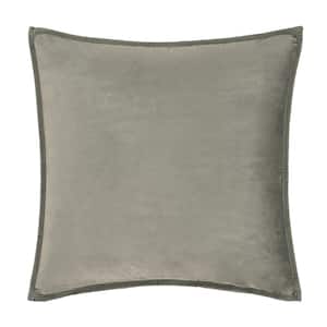 Toulhouse Charcoal Polyester 20 in. Square Decorative Throw Pillow Cover 20 x 20 in.